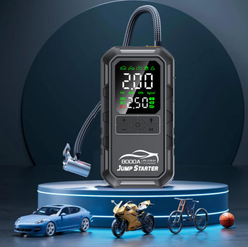 Arrancador de Batería 8000A con Compresor de Aire PS‑218 – Multifuncional y Portátil