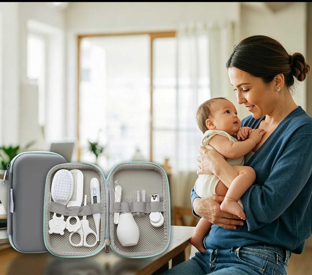 Baby Care Kit Baby Comb Nasal Aspirator Set Thermometer Care Package 8-piece Gift Premium